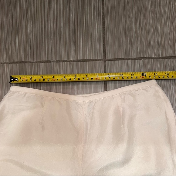 Vintage Silk Cream Teal Embroidered Butterfly Pants Yves Cossette Depeche Mode - Picture 10 of 12